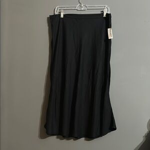 Old Navy Black Midi A-Line Skirt